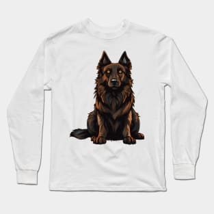 Belgian Tervuren Dog Illustration Long Sleeve T-Shirt